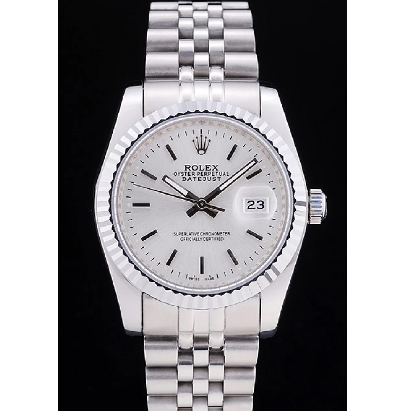 MiroTime 0811 Rolex Datejust Silver Dial Ribbed Bezel 7457